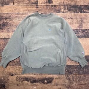 90's Champion Reverse Weave Crewneck Sweatshirt Mens XL Sage Green Faded